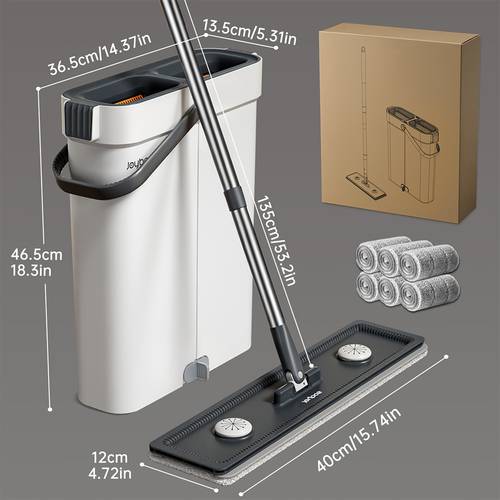 1 Juego, Set de Fregona y con 6 Paños, Herramienta de Limpieza para el Hogar, para , Dormitorio, Cocina, Baño, Inodoro, Set de Limpieza de Fregona y Comercial, ¡Aprovecha para la Limpieza de Navidad! ¡Regalos de Navidad, Regalos de Halloween!