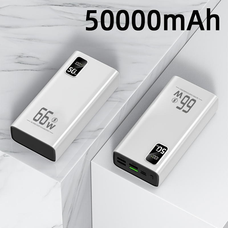 50,000 mAh visokokapacitetna prenosna baterija, 66W hitro polnjenje, LED prikaz moči, več izhodnih vtičnic za hitro napajanje več , prenosna