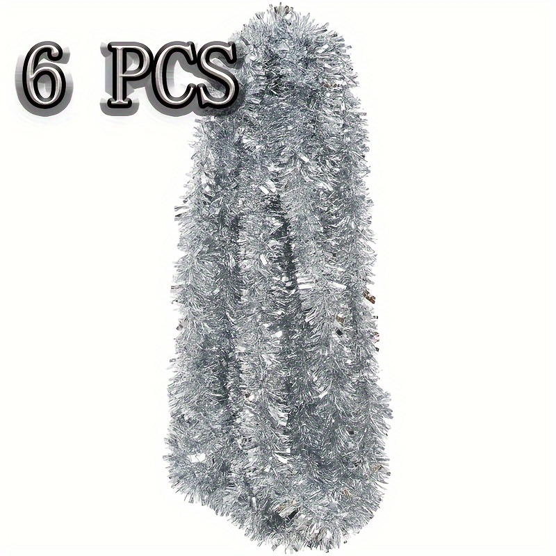 Image of 6pcs Silvery Christmas Tree Decoration Metal Wreath, 47.24 Inch Holiday Christmas Metal Hanging Wreath, Used For Christmas Tree, Decoration&halloween, School