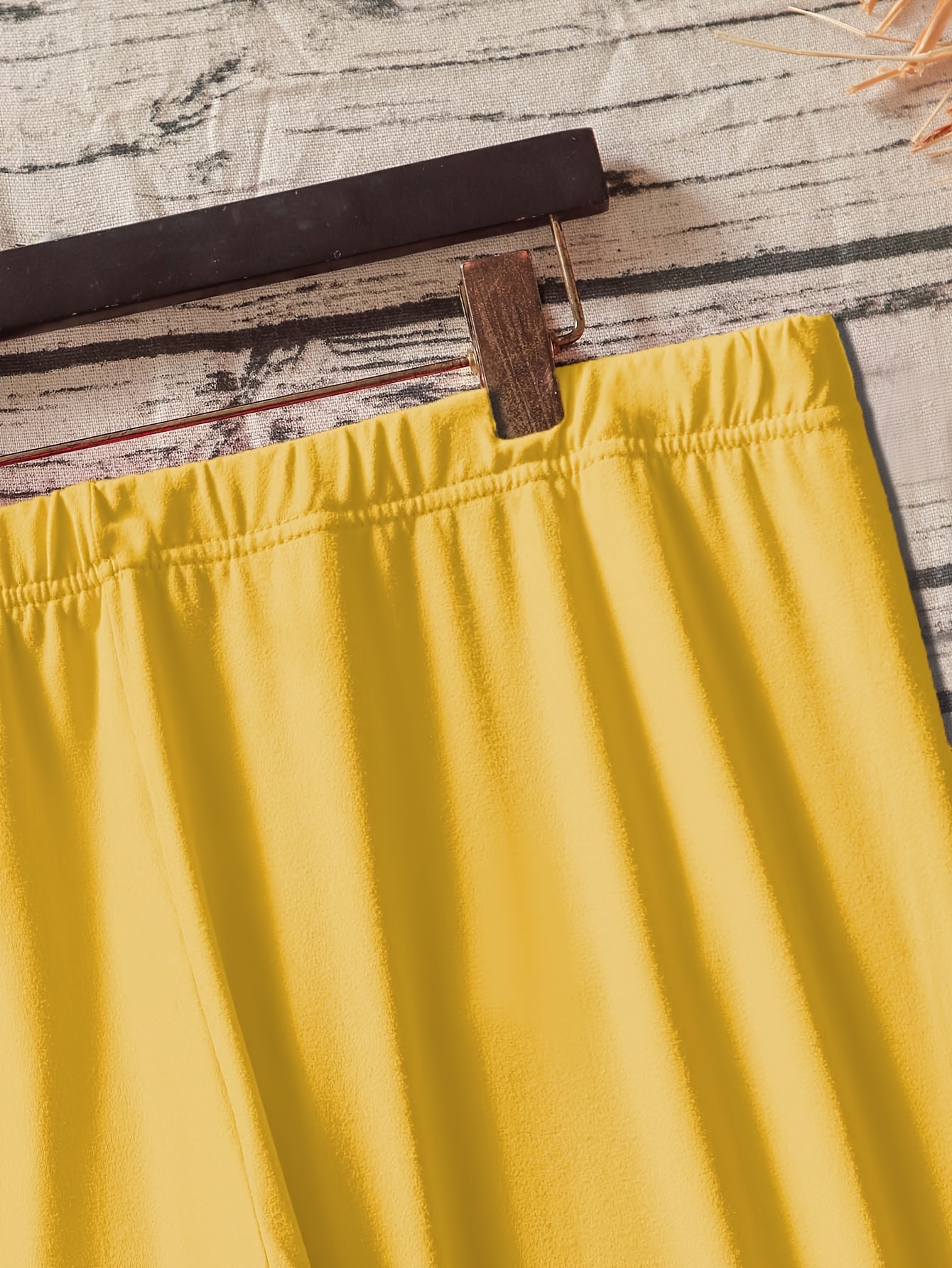 Women's Plus Size Stretchy Casual Pants - Solid Color Black, Elastic Waistband, Comfort Fit, Polyester, Machine Washable - Ideal for Spring/Summer/Fall