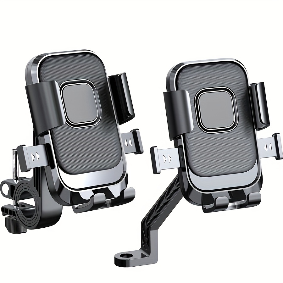 

Universal Motorcycle Phone Mount, Abs Material, Rotatable Gps Navigation Holder Compatible With Bicycle, Scooter, And Motorbike Handlebars Or Rearview Mirror Fixation