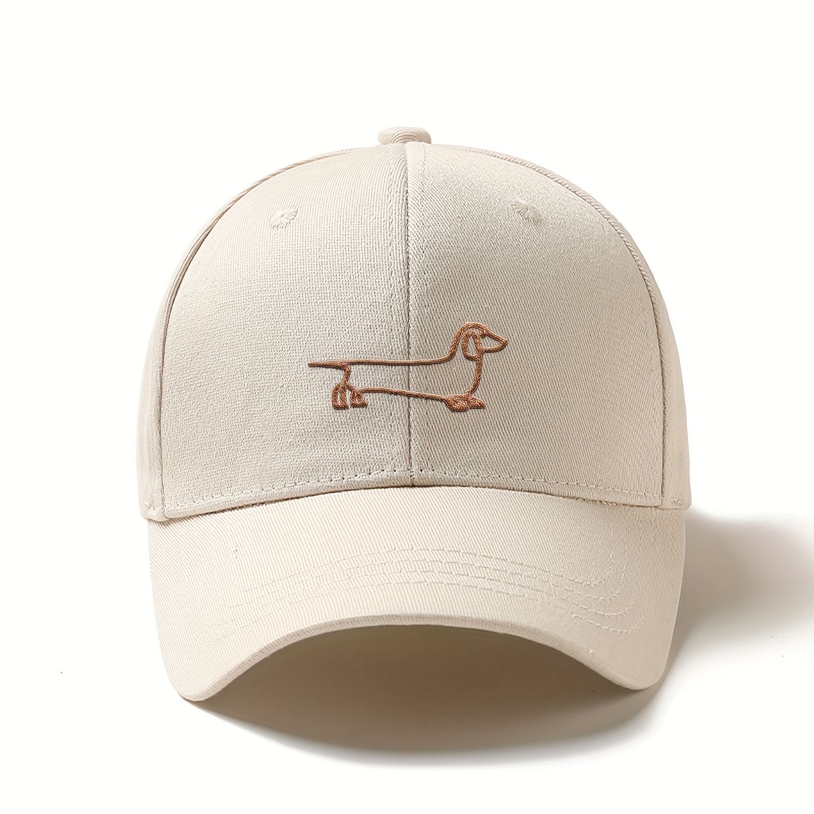 TEMU A Cute Embroidered Dachshund Baseball - Designed In A Minimalist Style, Made Of Lightweight, Available In Multiple Colors, Suitable For Men And