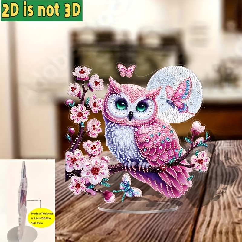 2d/flat Single-sided Point-drill Diy Diamond Painting Kit, Hand-made Point-drill, Irregular Acrylic Decoration Decoration Suitable For Craft Lovers, 2d Flat