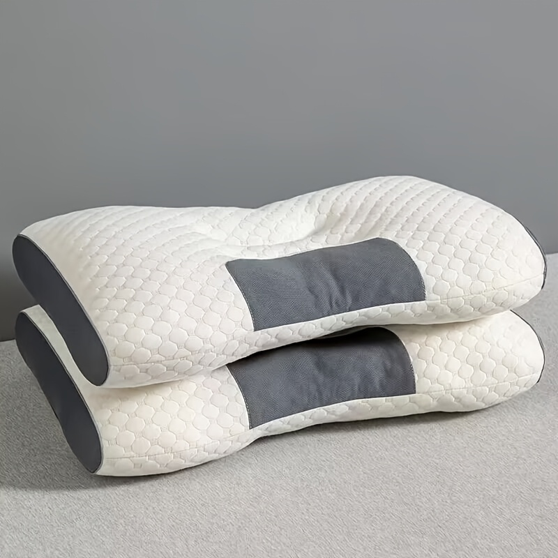 Image of 2pcs Soft Low S, Ultra Soft Low Profile Bed Cores, Modern Zipper Design, Polyester Filling, Soft Case, Perfect For Home And Bedroom Decor, Best As A Throw Or For Napping