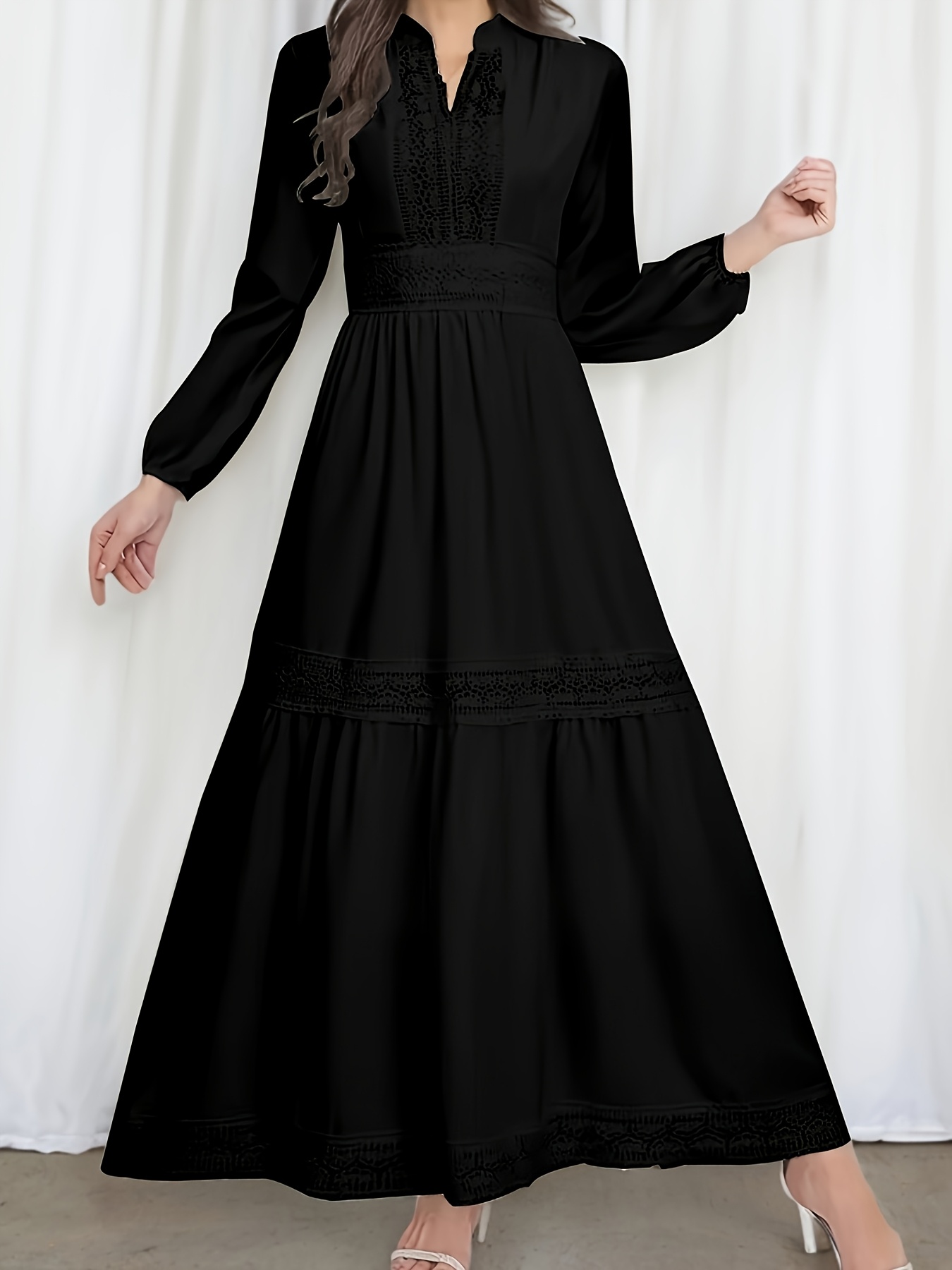 women's elegant floral embroidery sheer mesh long sleeve dress - stand  collar bodycon midi party clubwear with lantern sleeves, floral print,  spring summer fall, formfitting silhouette, floral print dress - women's  clothing -