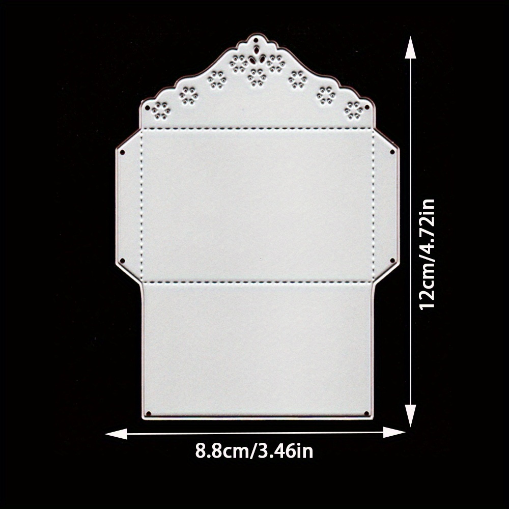 TEMU 1pc Envelope Metal Stencil, Scrapbooking Embossing Die Cut, Handmade Greeting Card Making Metal Cutting Dies, Gift Card Making Tools