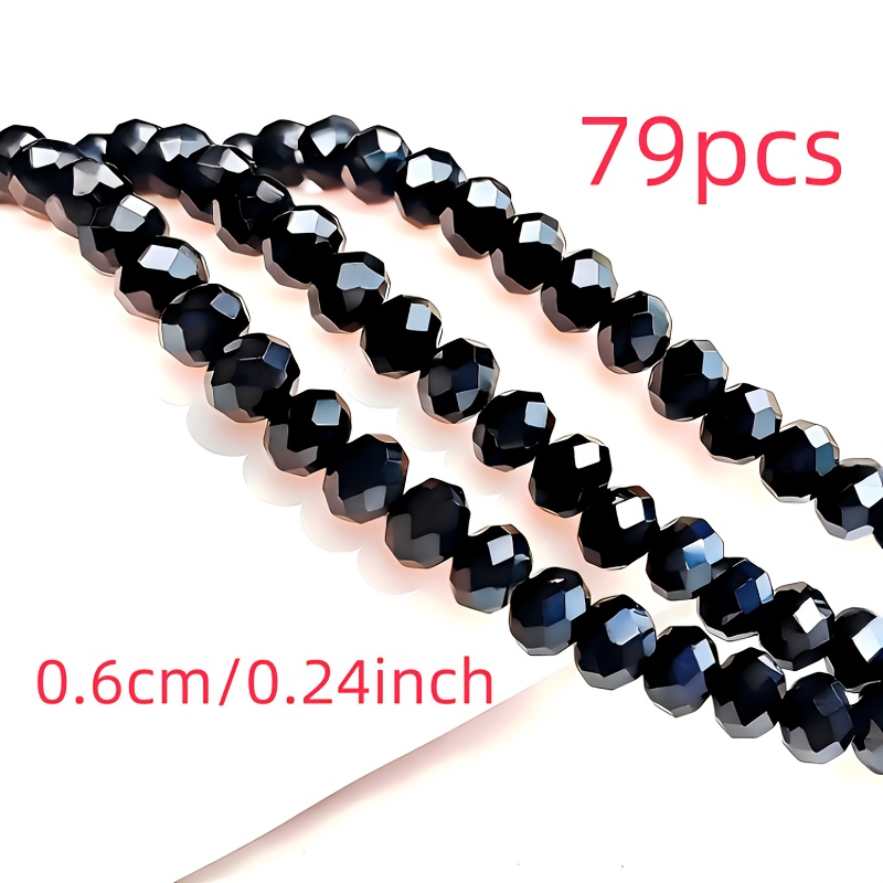 Popular Black Flat Beads Premium Flash 4mm, 6mm, 8mm Aurora Glass Loose Beads Flat Beads Wheel Beads Glass Beads Accessories, Valentine's Day Gift, Party Supplies