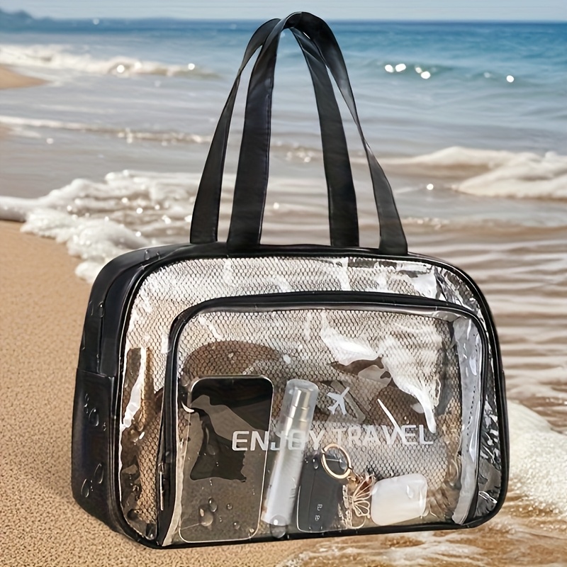 Large Clear Tote Bag 20" For Duffle Gym, Clear Travel Bags For Beach Toiletry Makeup, Big Transparent See Through Bag For Women Men | Gym Totes