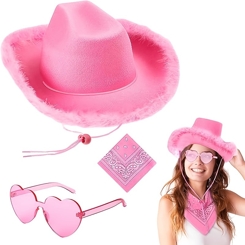 

3pcs Hat , Hat And , Hat 's , -shaped Cowgirl Hat Cosplay