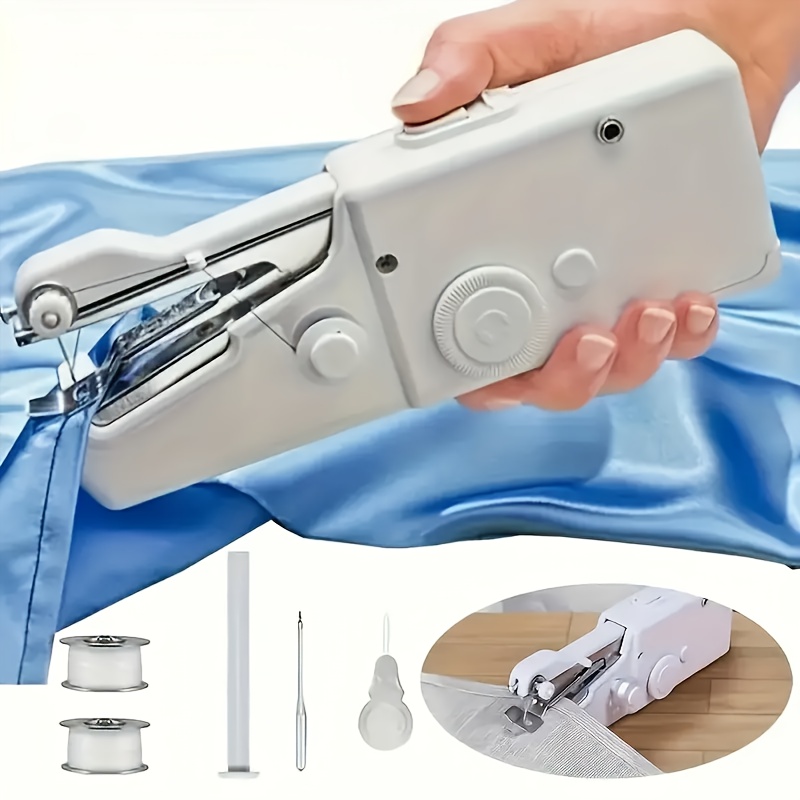 

Handheld Sewing Machine, Electric Handy Sewing Machine, Sew Quick Portable Mending Machine, Beginners Sewing Clothes Fabric Curtain Pet Cloth Jeans