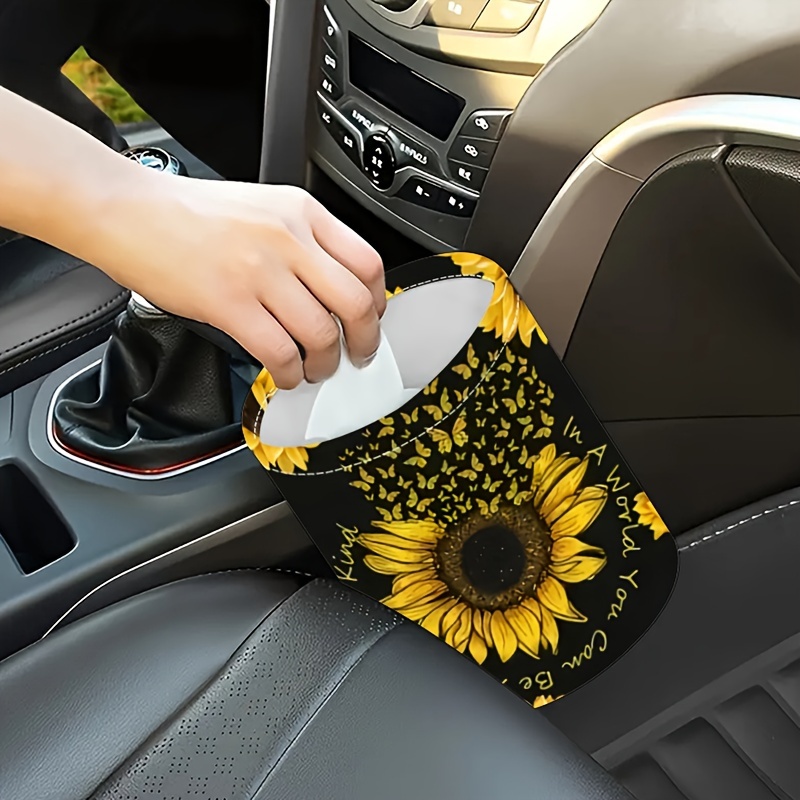 

Car , Polyester Bin, Portable For Auto , , And Camping, Trash Container For Women' Accessories, Or Hanging Car Decor Bag - 1