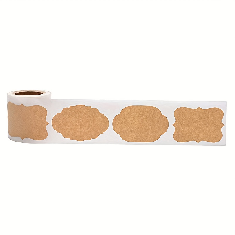 TEMU 200pcs 1.2*2in Paper Roll Self-adhesive Diy Stickers For Baking Packaging Labels, Handwritten Marking Tags, Decorative Removable Spice & Fridge