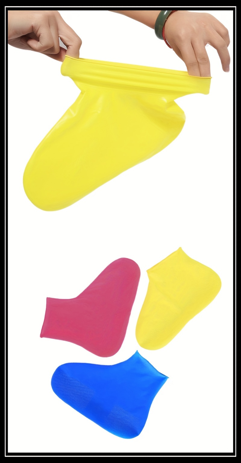 1pair Waterproof Shoe Covers, Unisex Shoe Protectors, Elastic And Durable Boots Covers, Suitable For Rainy Days