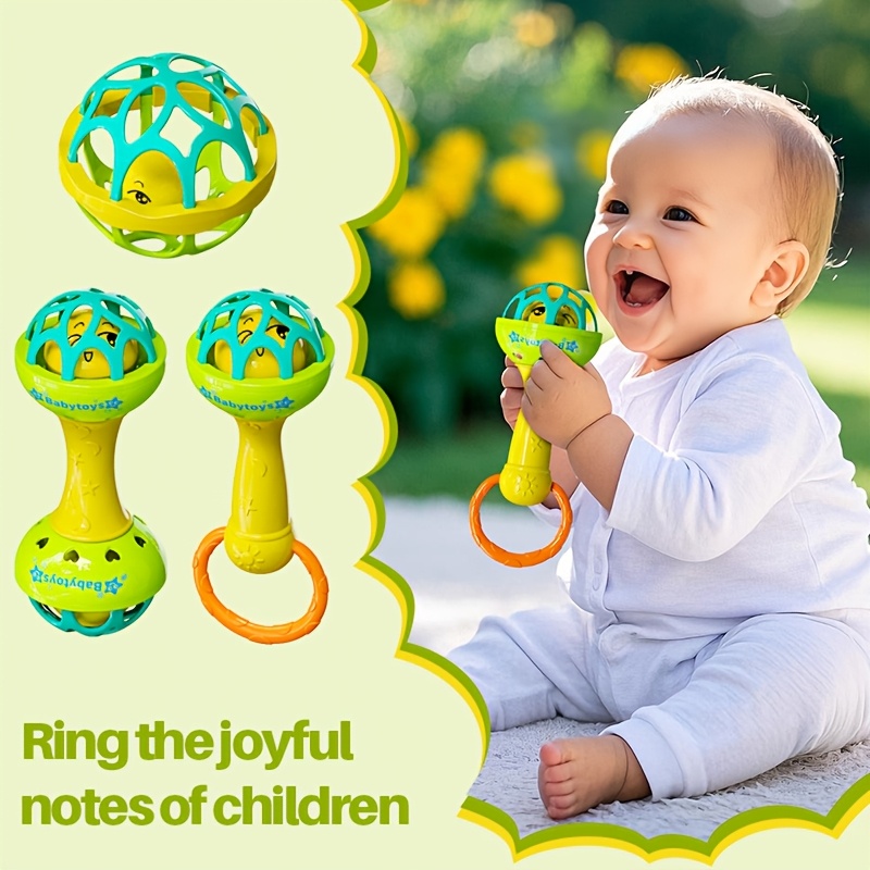3pcs Vibrating Youngsters Hand Rattle Toy for 0-3 Years