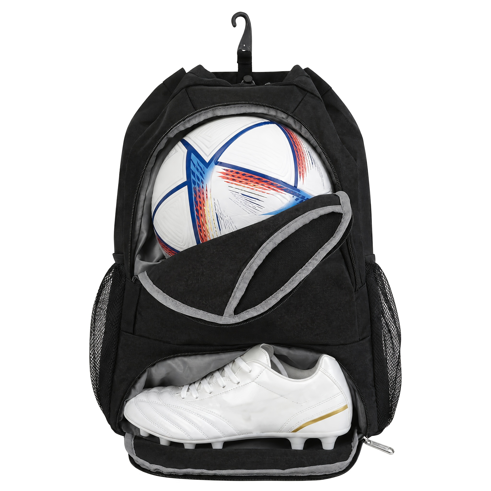TEMU Football Bag Backpack With Sneakers Compartment Large Capacity Lightweight Breathable Mens And Womens Volleyball Sports Equipment Bag Suitable