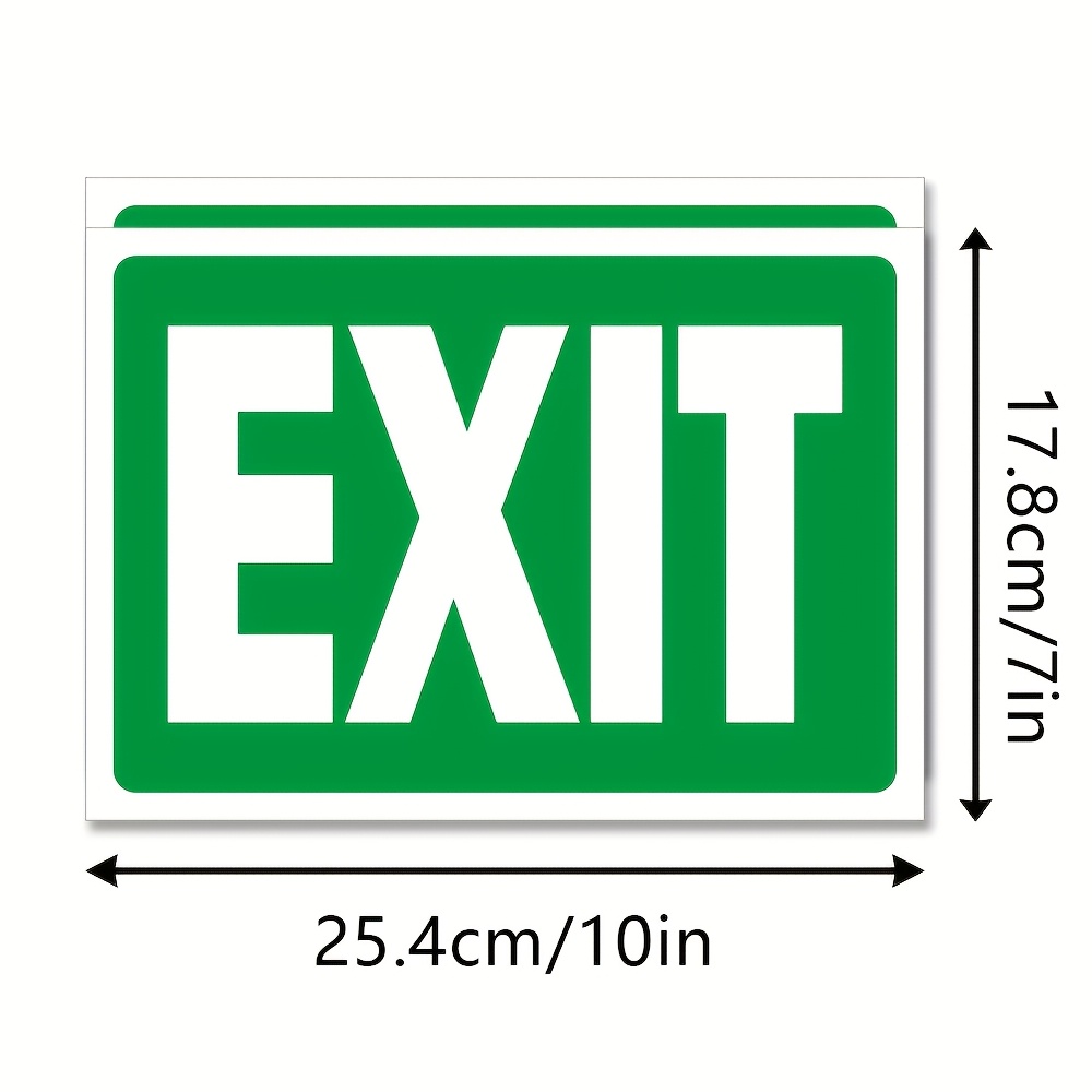 2pcs Exit Sign Stickers, High-Quality Self-Adhesive Vinyl Decals