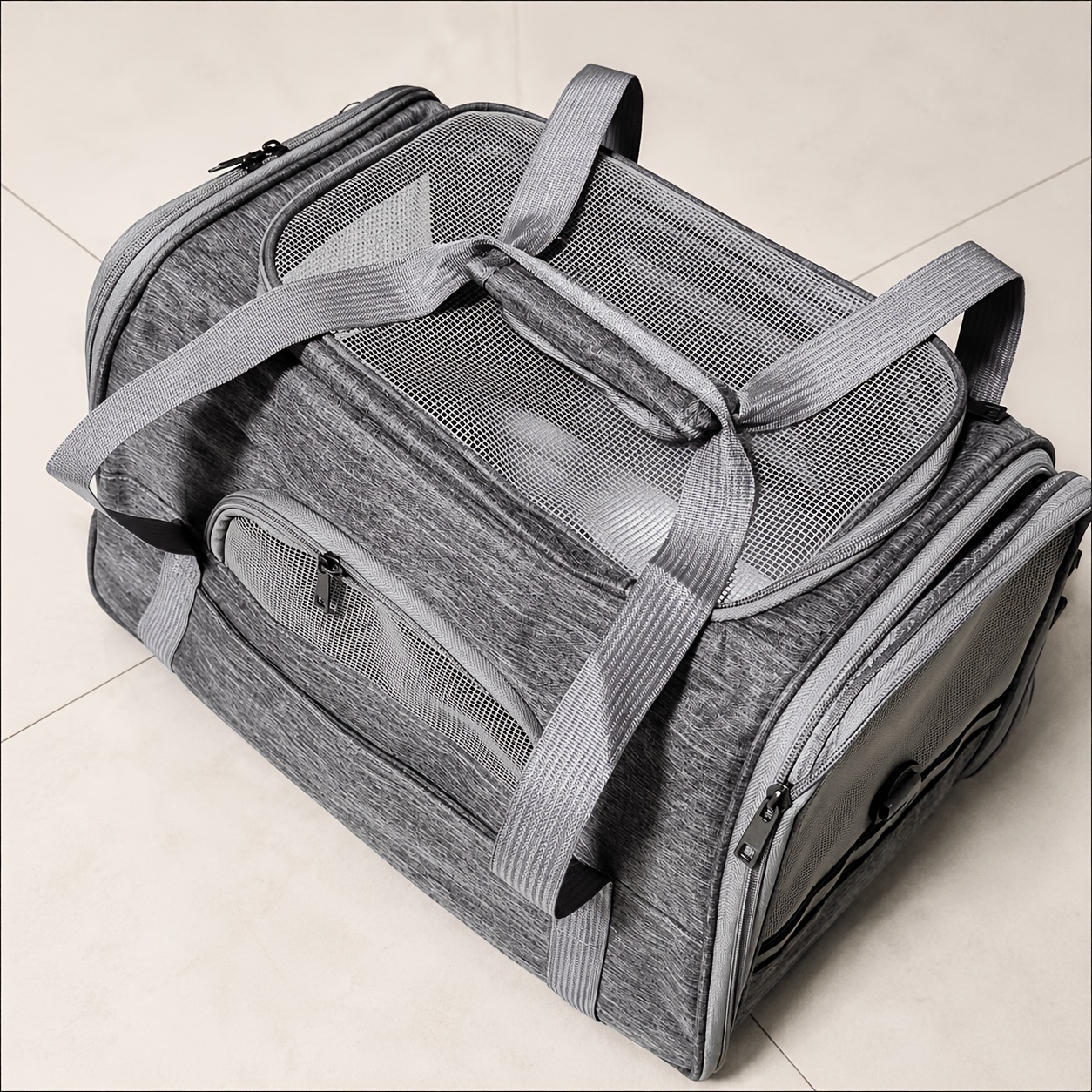 Image of Handbag Portable Foldable Cat And Dog Bag With Cushion Breathable Pet Backpack For Cats