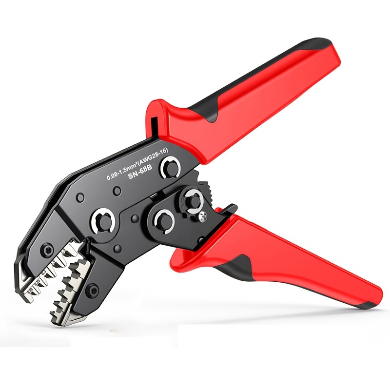 TEMU Pinze per crimpatura cavi elettrici SN-68B, adatte per terminali JST, TE, XH, SM, VH, PH, , crimpatrice a cricchetto, applicabili per cavi da