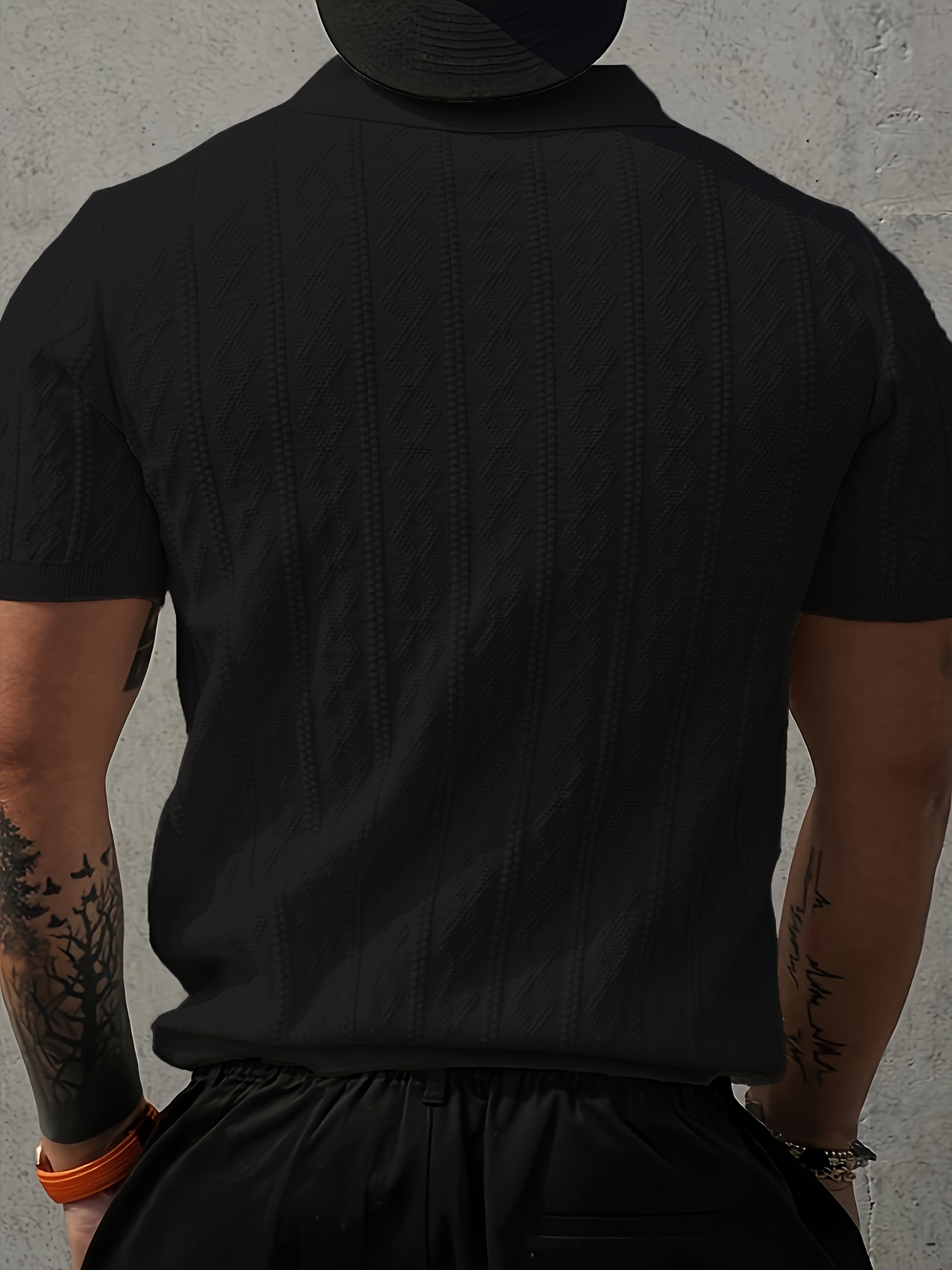 Men's Summer Slim Fit Contrast Collar Short Sleeve Knit Sweater - Lightweight Breathable Casual Pullover, Machine Washable for Office & Social Events, Cute Sweaters, Event Pullover, Medium Stretch Fabric