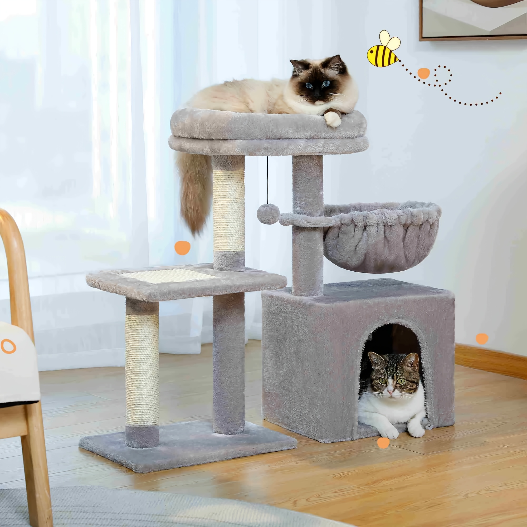 small cat tree cat tower indoor cats 2 styles cat activity