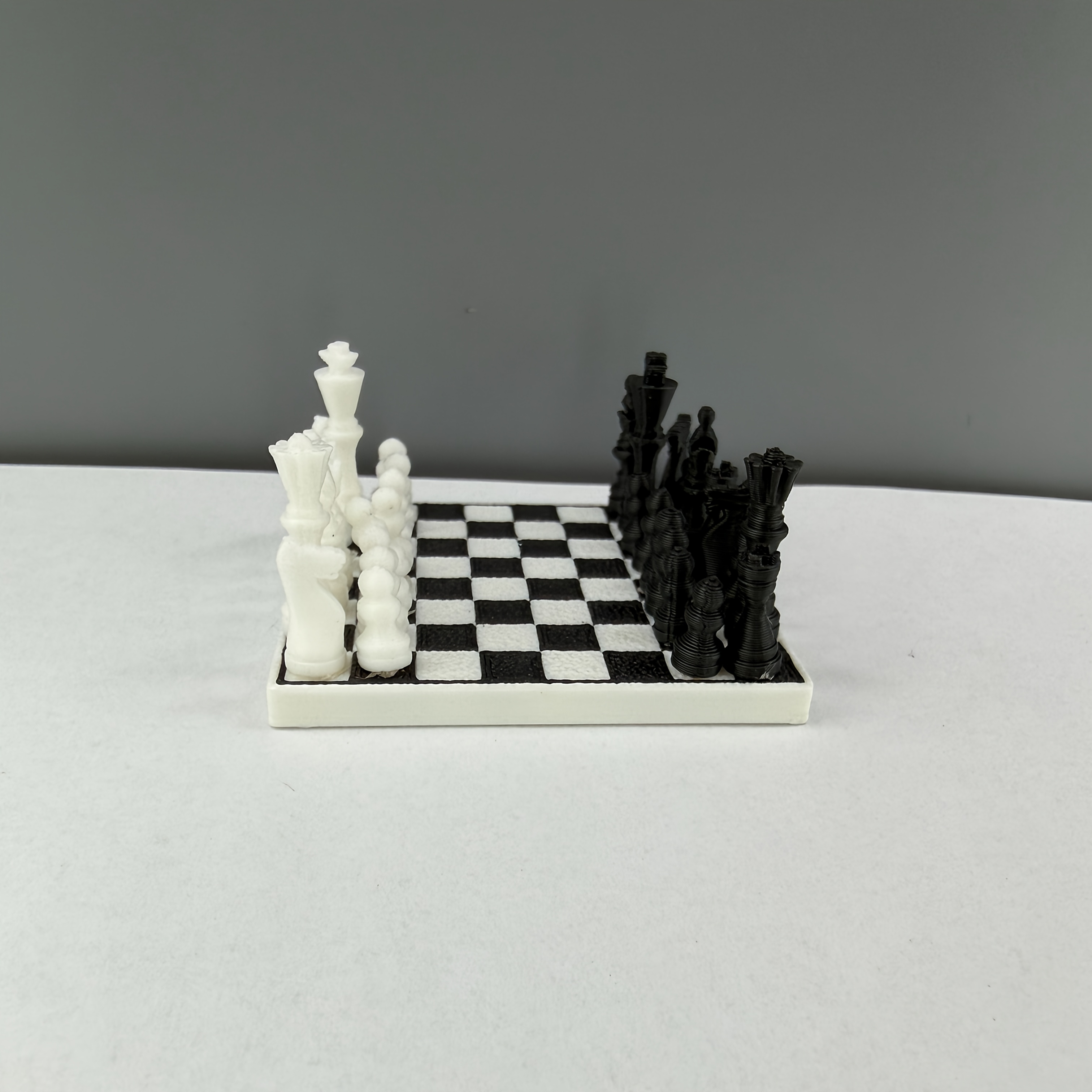TEMU 1:12 Miniature Chess Set, Realistic Tiny Chess Pieces, 3d Printed Mini Chessboard, Exquisitely With Materials, Home Office Model House Desktop