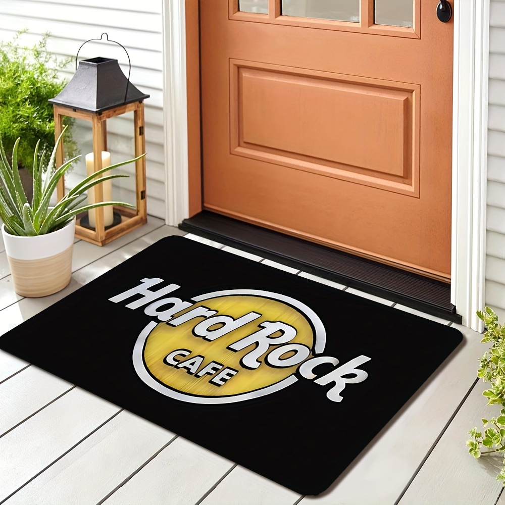 

Hard Doormat - Machine Washable, Non-slip, Rectangle, Polyester Flannel Door Mat For Entrance, Bedroom, Bath, Kitchen - Durable, Heavy Weight >500g/m²