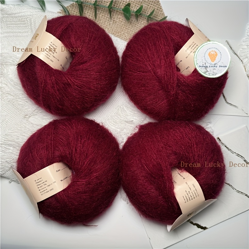 E-shop 4 Stück/Packung 100g/3,52oz ultraweiches Garn, warmes, bequemes Fleecegarn, Mischgarn, feines Garn, 75 % Fleece + 25 % , 25g/0,88oz pro Stück,