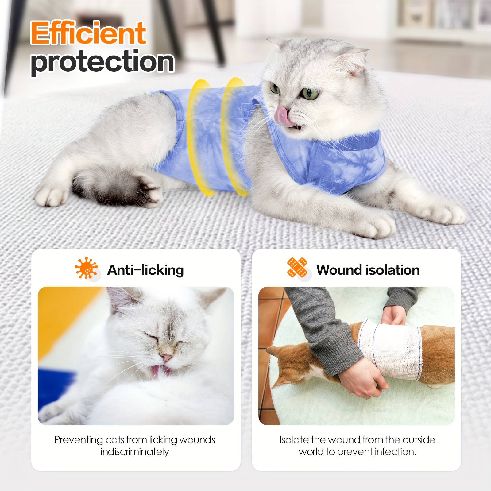 Cats Protection Neuter Your Cat Breathable Cat Suit For Spaying