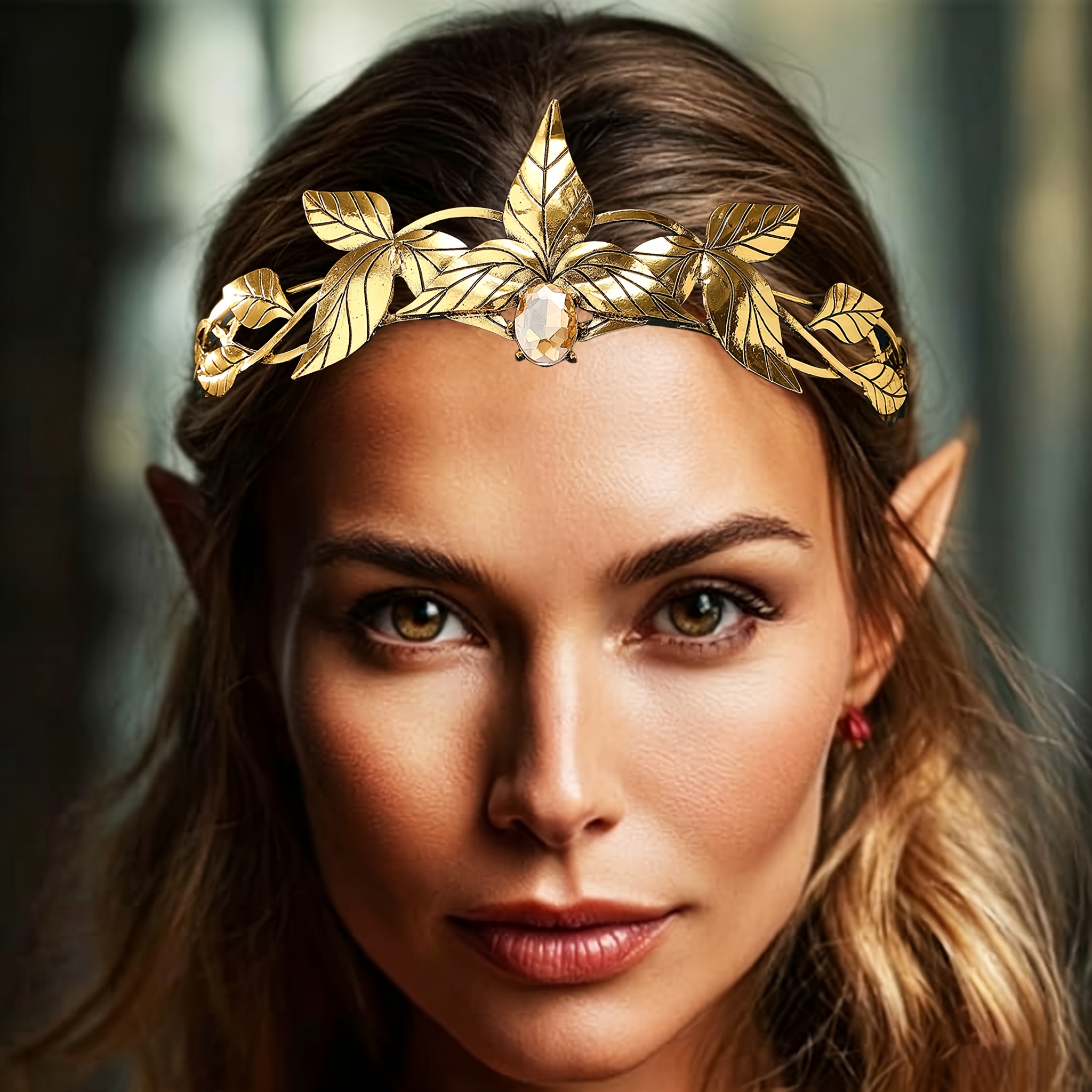 Vintage Greek Goddess Crystal Bridal Headpiece