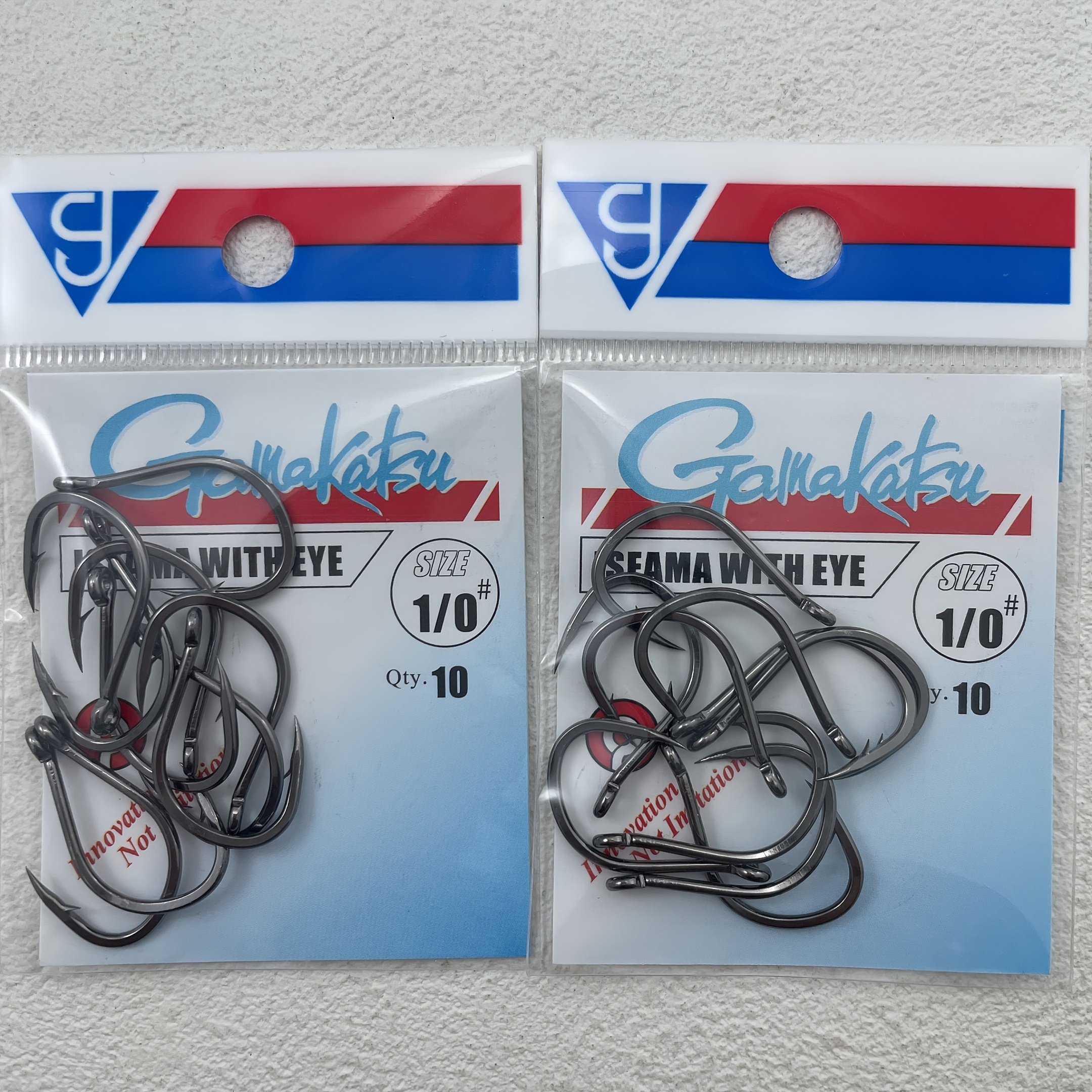 2 Packs Steel Sea Fishing Hooks With Lure Hole, Multi- Hook