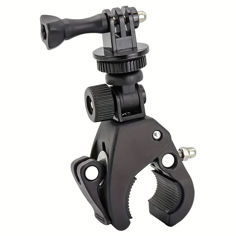 TEMU Adjustable Handlebar Mount Bracket For 12/11/10/9/8/7, Dji X4/x3, - Durable Pc Material, Anti-slip Rubber Pad, Multi-angle & Multi-joint Design