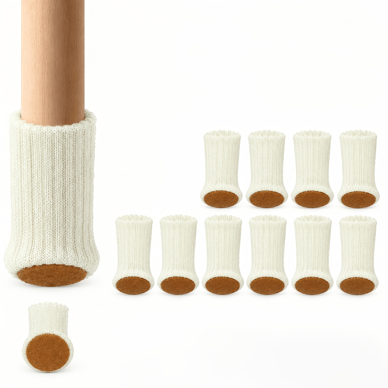 TEMU Set da 10 pezzi di piccoli articoli pratici antiscivolo per la casa, cuscinetti per gambe di sedie e tavoli in maglia ad elasticit�, resistenti