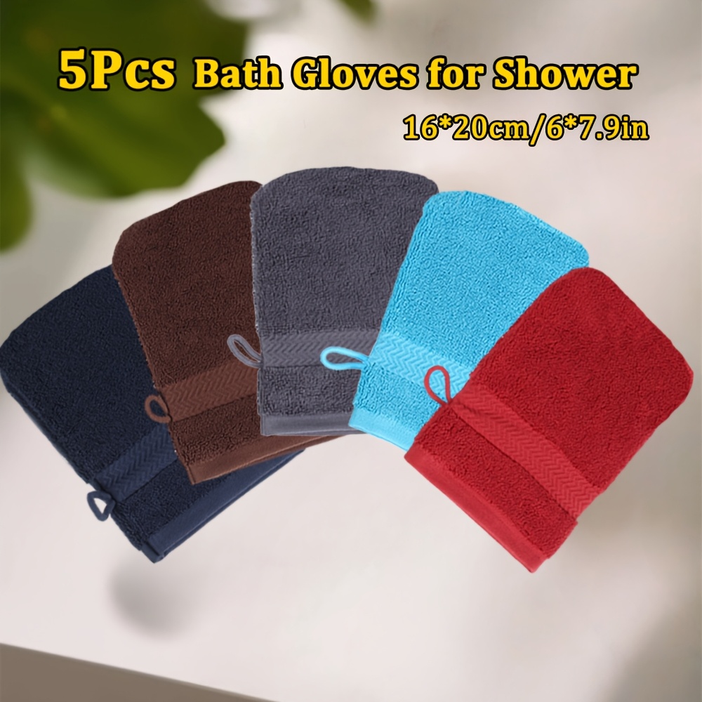 5pcs Bath Gloves for Shower, Soft and Comfortable Wash Mitts