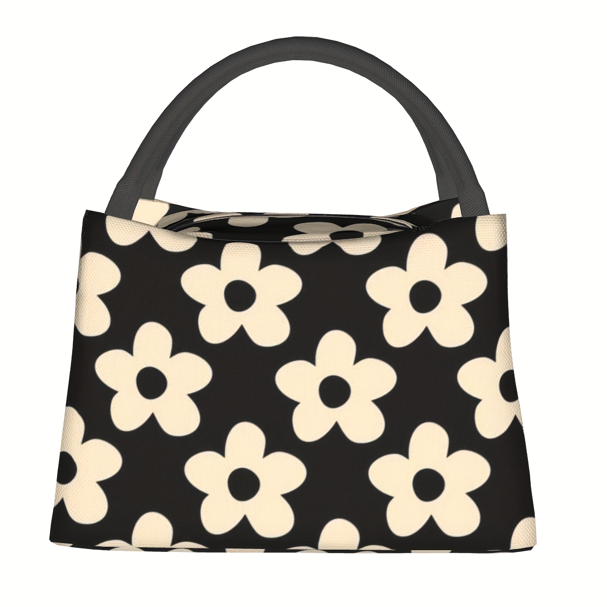 TEMU 1pc Daisy Pattern, Portable And Reusable Refrigerated Bag, Insulated Lunch Bag, A Must-have For Camping , Homes, Offices, And Outdoors, Suitable