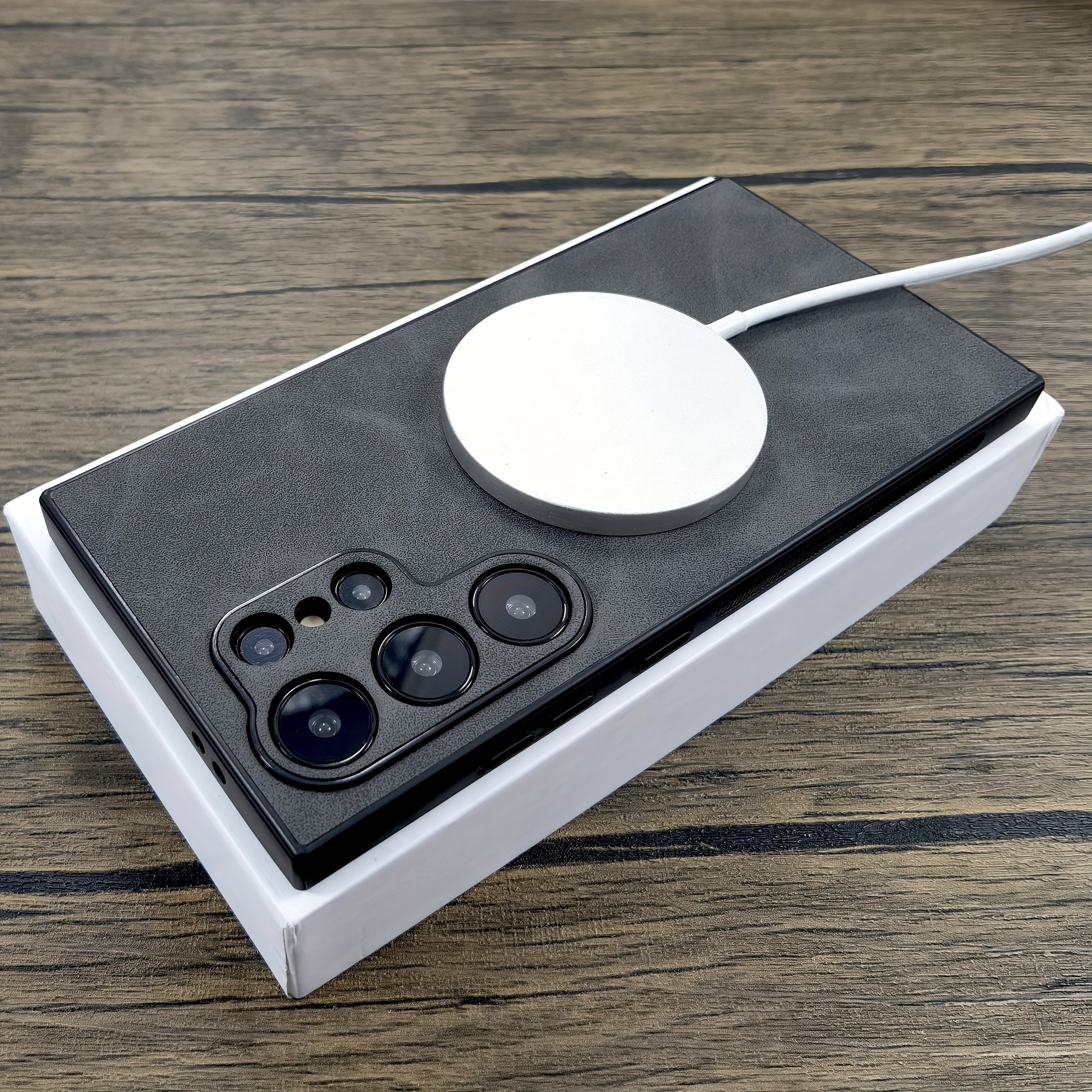 étui téléphone : coque de luxe en simili cuir pu pour galaxy s25 s24 s23 s22 s21 note 20   s25ultra s24ultra s23ultra, avec adsorption magnétique, charge   fil,   confortable Détails du produit 5