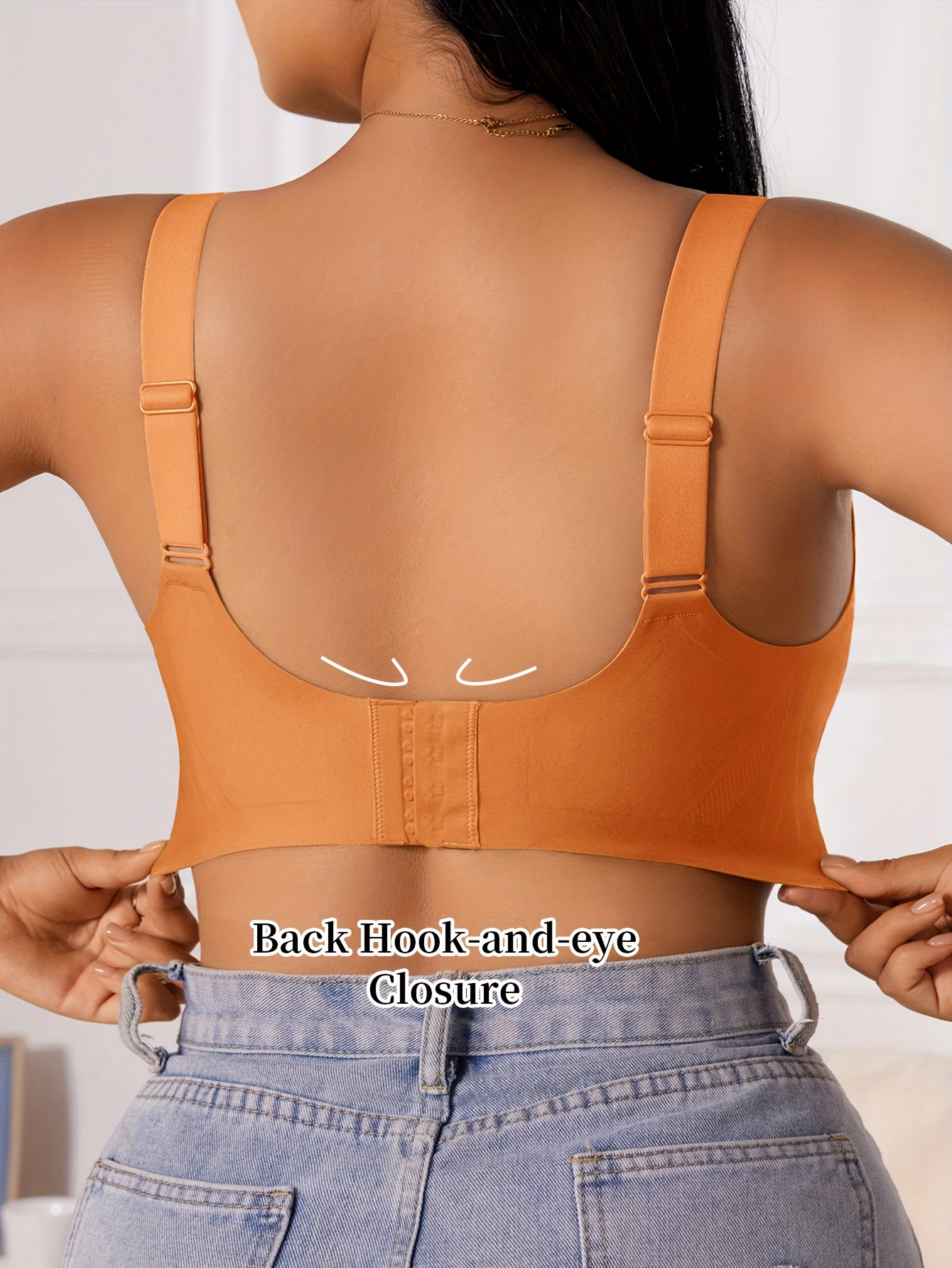 Plus Size Seamless Backless Bra - No Underwire & Ultra Soft Comfort, High Elasticity Removable Pads, Minimalist Design for Everyday Casual & Formal Wear, Strapless Bra, Formal Attire Support, Backless Lingerie, Smooth Texture Fabric, Comfortable Support, Sleek Silhouette, Lightweight Construction, Women's Undergarments