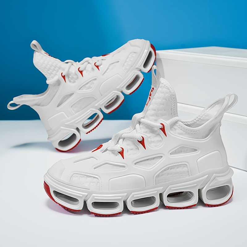 TEMU Men's Casual Athletic Shoes: Physical Blade Sole. Mechanical Cushioning Rebound Athletic Shoes. Trendy Athletic Shoes And Running Shoes With