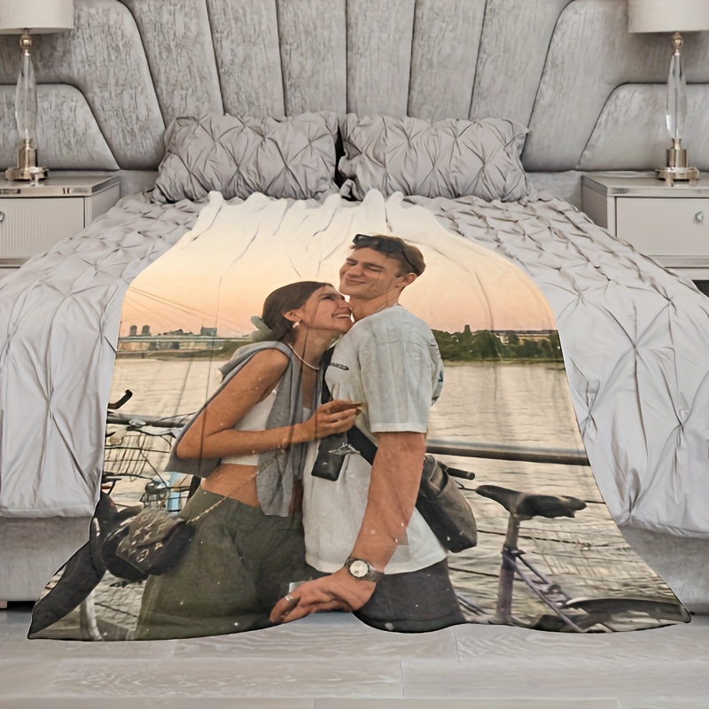 Custom Blanket with Pictures for Father's Day Gift