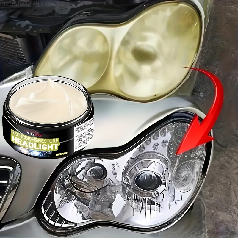 car headlight restoration and repair cream repair tool set for polishing car lights yellow scratches polished lampshade coating agent polished scratch   long lasting and clear