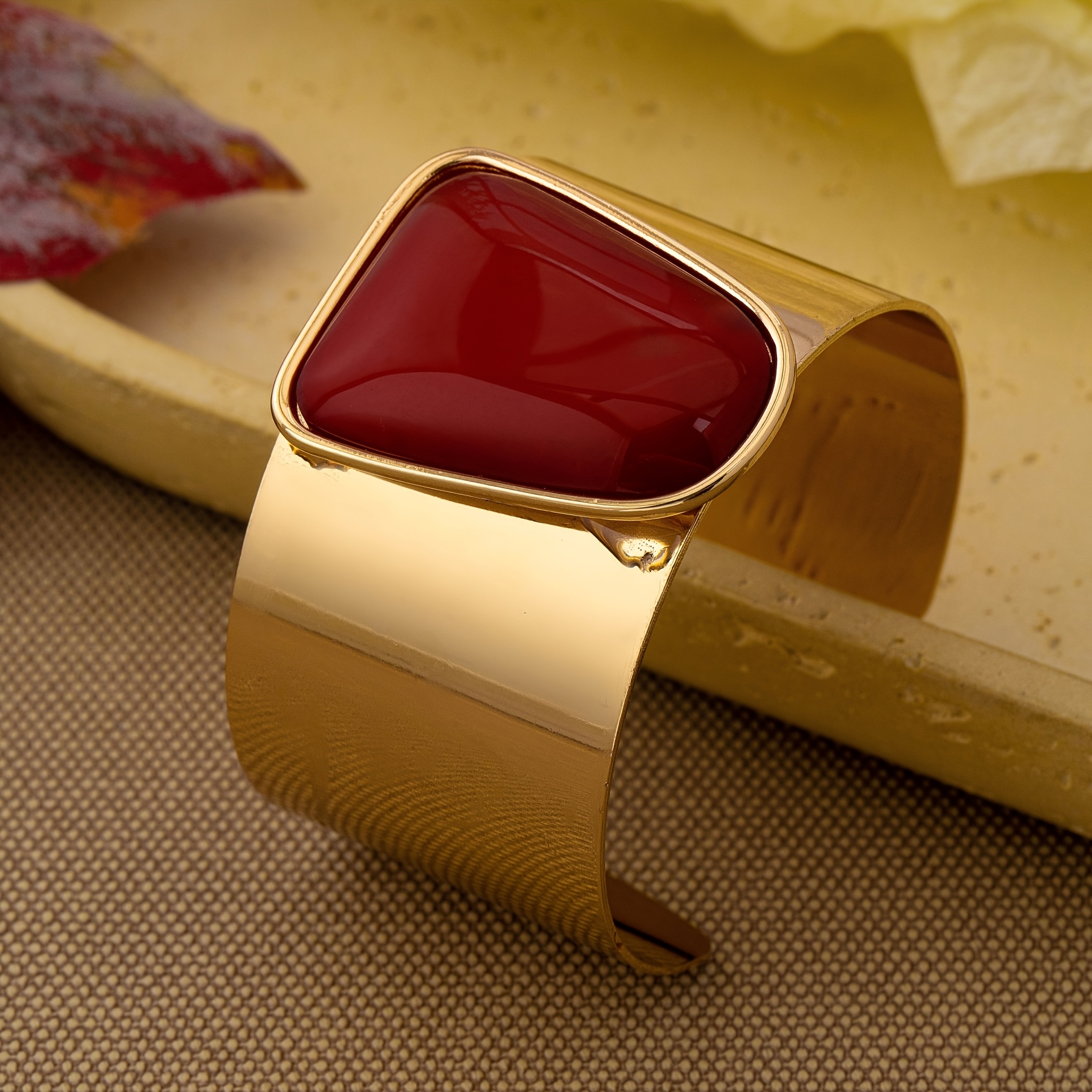 Fashionable Geometric Wide Open Bangle for Women