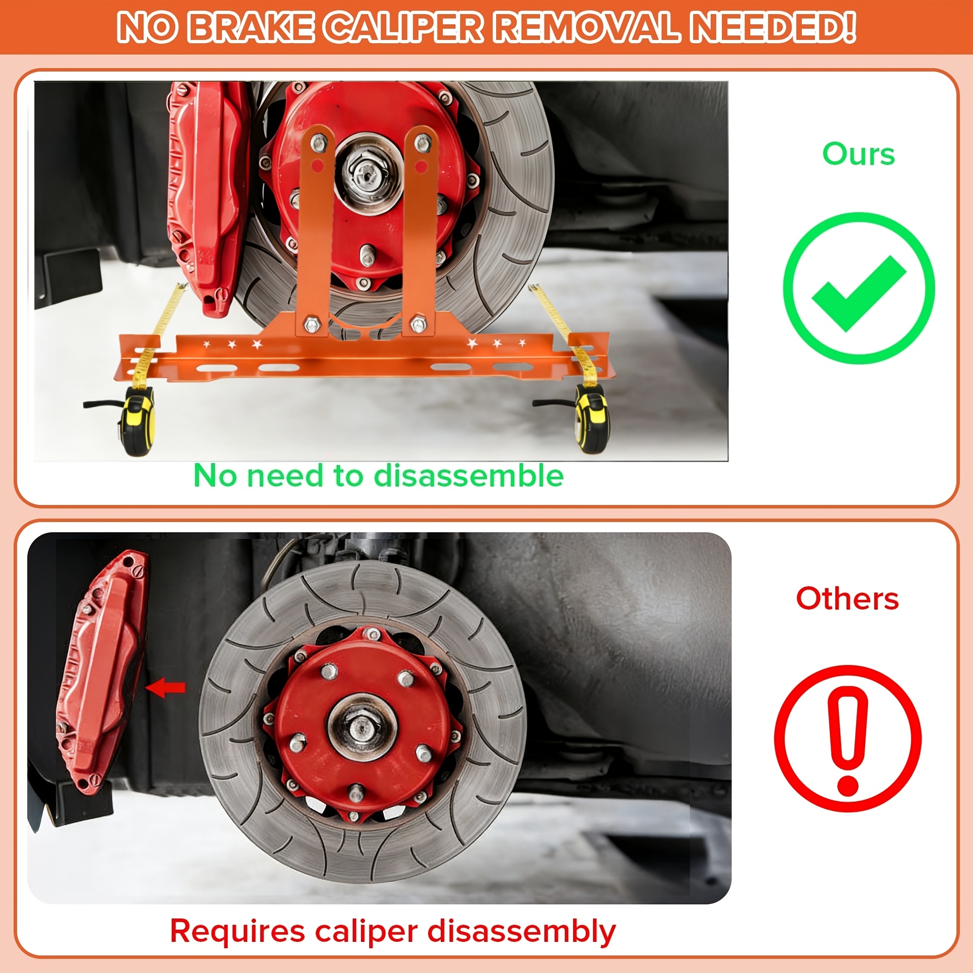 Paired Wheel Alignment Tool with 4 Extended Fixing Plates