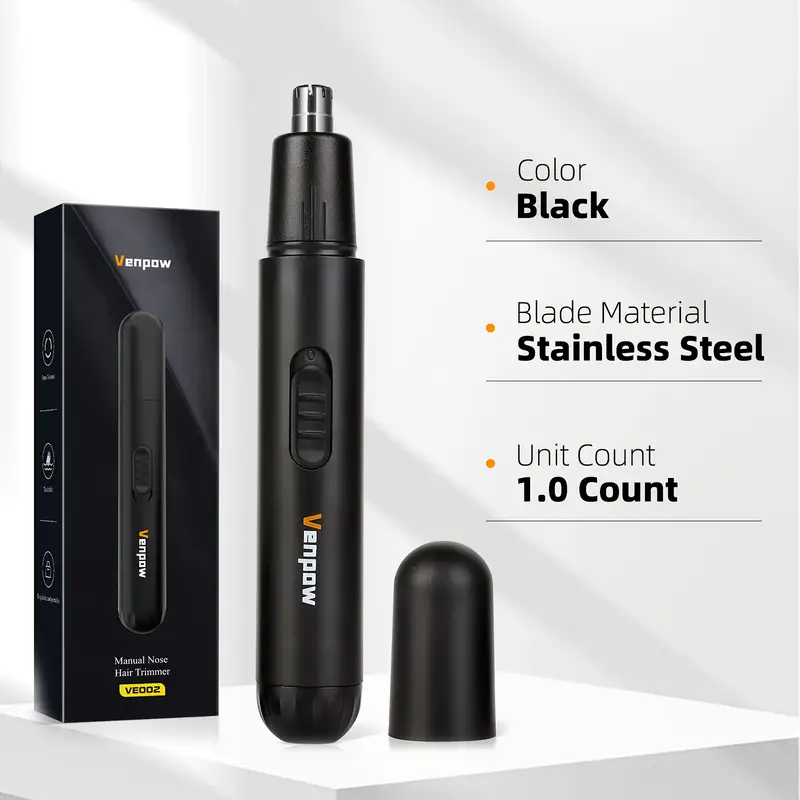 electric nose hair trimmer with   usb rechargeable precision stainless steel   blade 360   trimming full   washable easy to clean battery powered personal care grooming tool for men women nose hair trimmer rechargeable Product details 2
