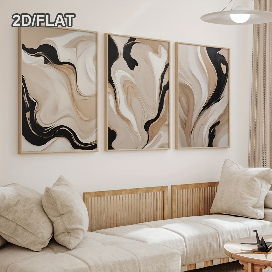3 piece abstract wall art sold on Temu Canada
