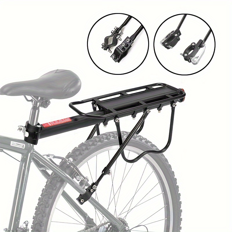 

1pc Bike Pannier Rack, Adjustable Bicycle Pannier Rack, Quick Installation Mtb Pannier Rack With Max Load 50 Kg/110lb For 24 To 29 Inch Bicycles