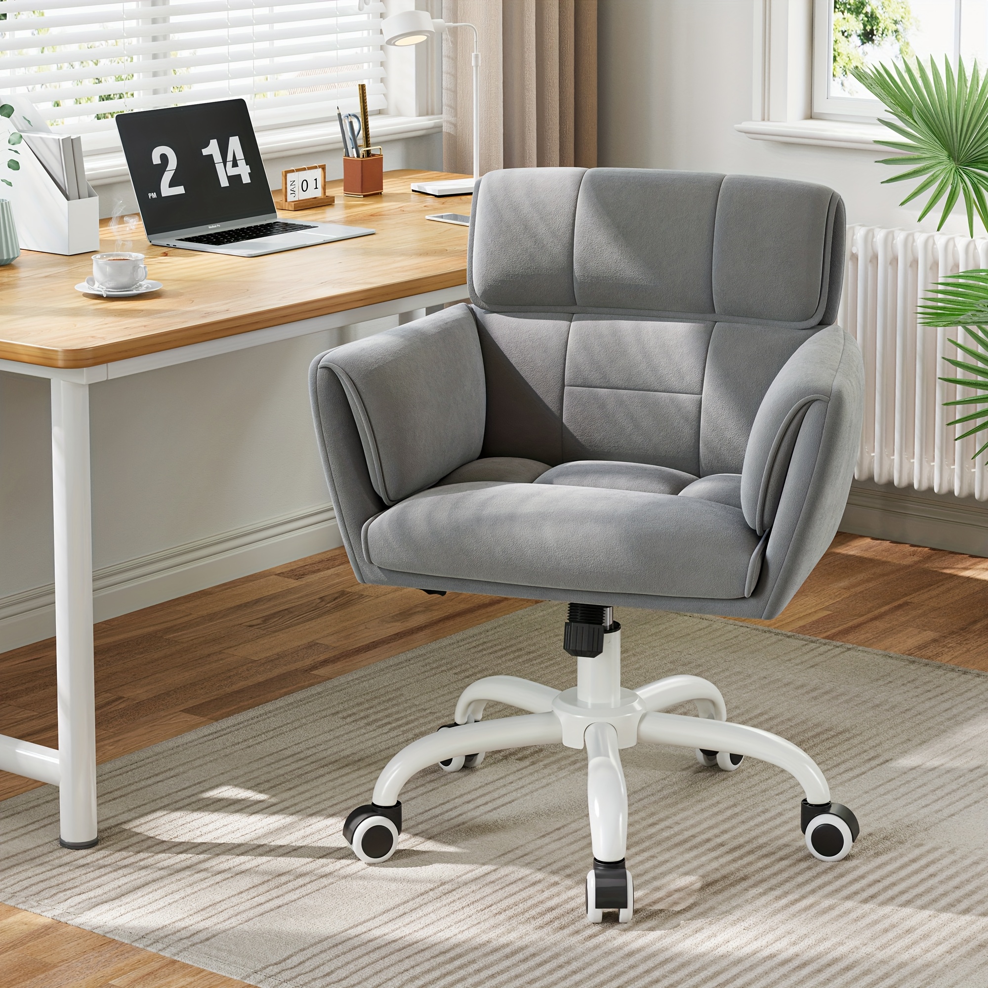 Breathable Cooling Office & Computer Chair, Dressing Chair, Height-adjustable Swivel With Cool Backrest, Ergonomic For Long Sitting, Sweat-wicking Non-stuffy Design, Ideal For Dorm, Study & Summer.