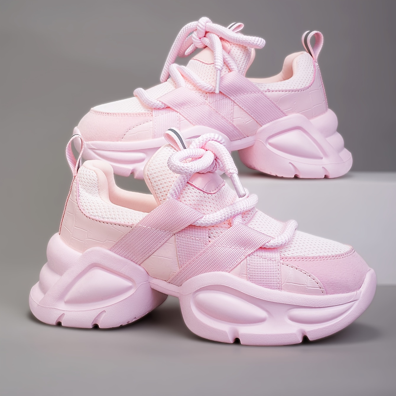 womens punk style breathable low top dad sneakers - Temu