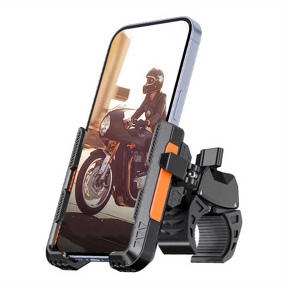 

1 support de téléphone de vélo amélioré, support de téléphone de moto, rotatif à 360 °, adapté aux guidons de diamètre 22-45 mm et aux smartphones de 4,5 à 7,0 pouces
