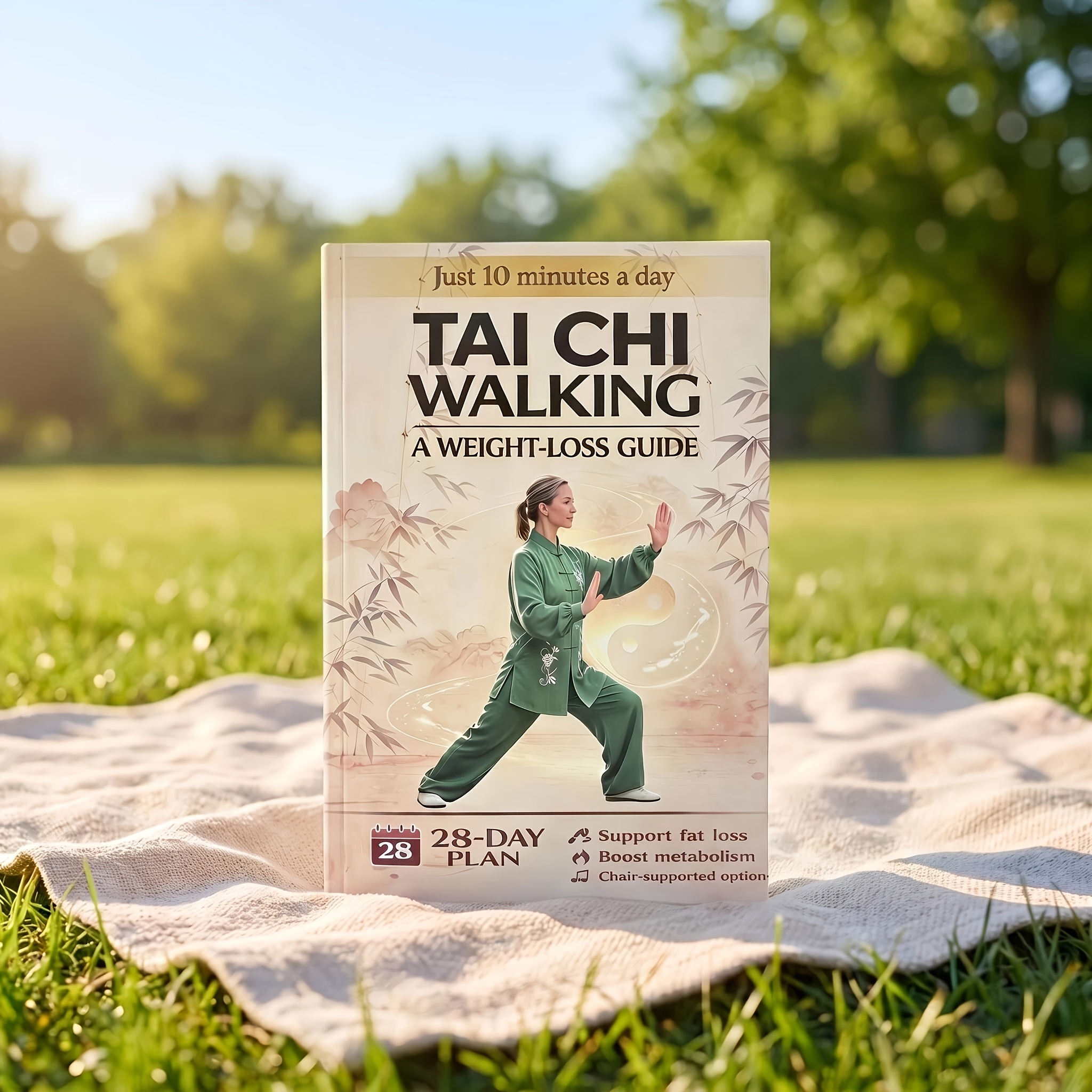 TEMU Tai Chi Relaxation And Wellness Exercise: A 28-day Progressive Training Program Exclusively For Middle-aged And Elderly, Simple Chair-based