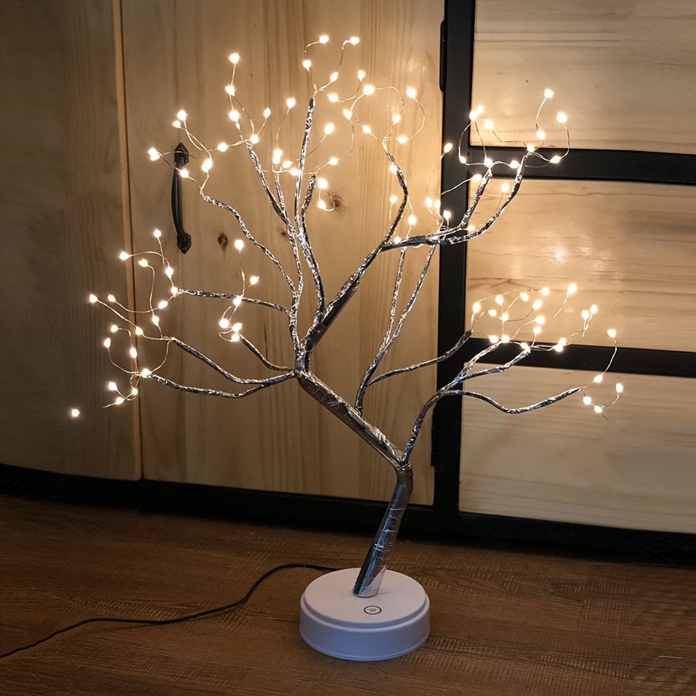 

108 Led Tabletop Light, Room Decor Diy Artificial Tree Lamp, Battery/usb Operated, Aesthetic Lamps For Living Room Bedroom Christmas Home Gifts House Decor (warm White) 20inch