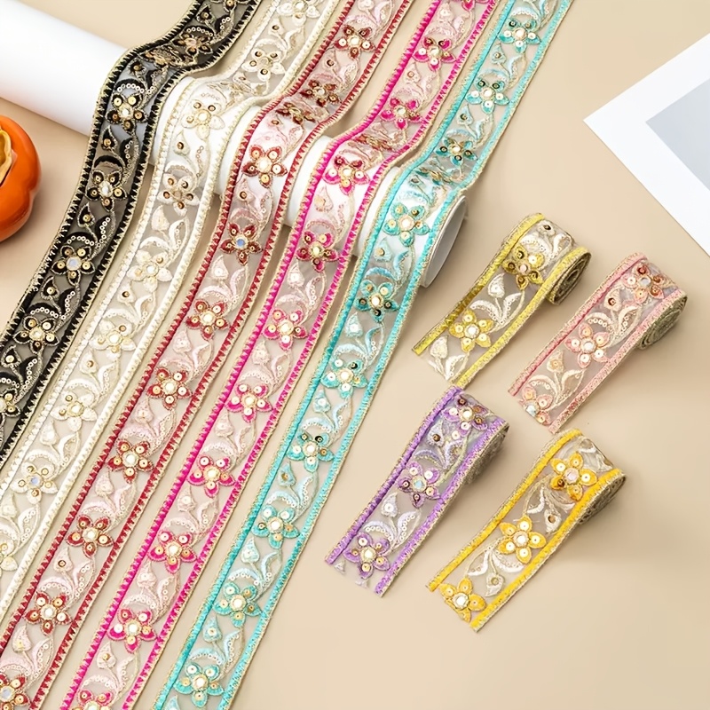 Organza Embroidered Sequin Lace for DIY Accessories